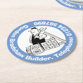 建物マテリアルを使用するビルダ建物貿易 ラウンドペーパーコースター (アングル)