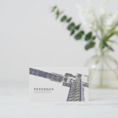 建物モダン建築タワークレーングレー 名刺 (スタンド正面)