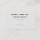 建物モダン建築タワークレーングレー 名刺 (裏面)