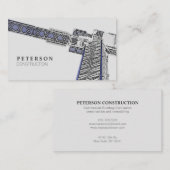 建物モダン建築タワークレーングレー 名刺 (正面/裏面)