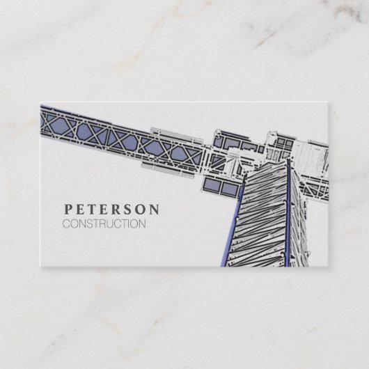 建物モダン建築タワークレーングレー 名刺 (正面)