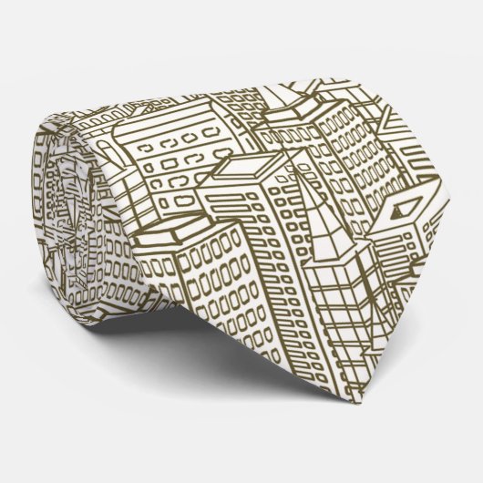 建物ラインユニークアーキテクト男性のネクタイ ネクタイ (ロール)