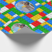 建物レンガ建築玩具テーマ ラッピングペーパー (角)