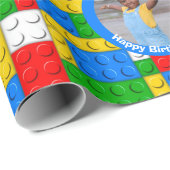 建物レンガ建築玩具テーマ ラッピングペーパー (ロールコーナー)