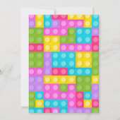 建物レンガ招待状、ブロック招待状 招待状 (裏面)