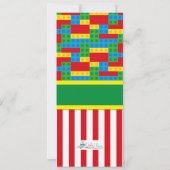 建物レンガ誕生日パーティーの招待 招待状 (裏面)