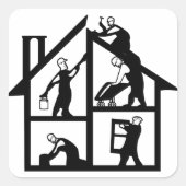 建物ロゴ スクエアシール (正面)