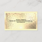 建物ロゴ |メタリック金ゴールド 名刺 (裏面)