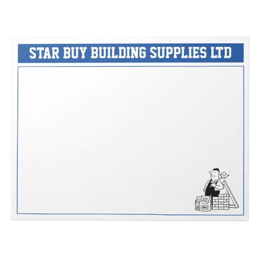 建物会社のお知らせをパーソナライズします。 ノートパッド (正面)