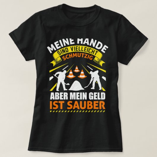 建物作業者建築サイト通り構造 Tシャツ (デザイン正面)