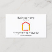 建物及び修理名刺のテンプレート 名刺 (正面)