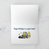 建物及び建築の休日カード: バックホウ シーズンカード (内部)