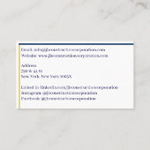 建物契約者建物建築クレーン 名刺 (裏面)