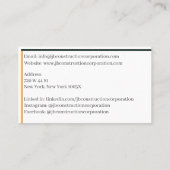 建物契約者建物建築クレーン 名刺 (裏面)