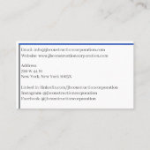 建物契約者建物建築クレーン 名刺 (裏面)