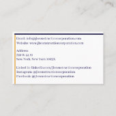 建物契約者建物建築クレーン 名刺 (裏面)