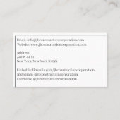 建物契約者建物建築クレーン 名刺 (裏面)