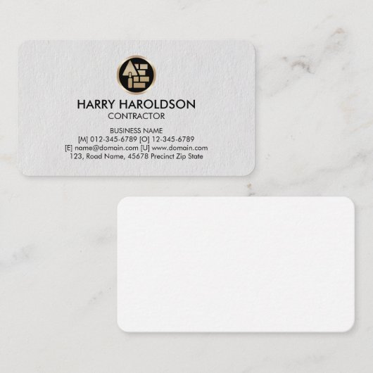 建物契約者建築 名刺 (正面/裏面)