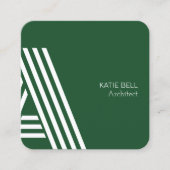 建物契約者Instagram後を追米国Qrコード スクエア名刺 (正面)