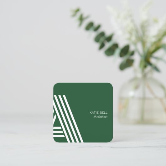 建物契約者Instagram後を追米国Qrコード スクエア名刺 (スタンド正面)