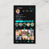 建物建築インスタグラムターコイ | QRコード 名刺 (正面)
