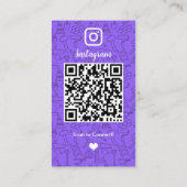 建物建築インスタグラムパープル | QRコード 名刺 (裏面)