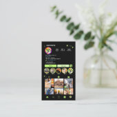 建物建築インスタグラムライムグリーンQR 名刺 (スタンド正面)