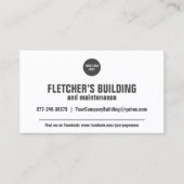 建物建築カスタムロゴQRコード 名刺 (正面)