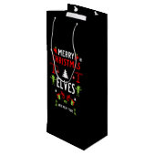 建物建築クリスマス醜い ワインギフトバッグ (裏面アングル)