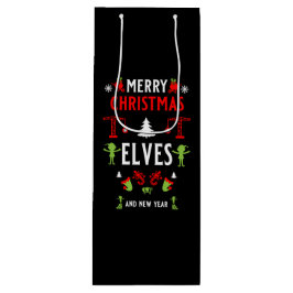 建物建築クリスマス醜い ワインギフトバッグ