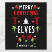 建物建築クリスマス醜い ワインラベル (シングルラベル)