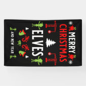 建物建築クリスマス醜い 横断幕 (横)