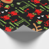 建物建築クリスマス ラッピングペーパー (角)