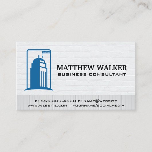 建物建築サイト | レンガ材 名刺 (正面)