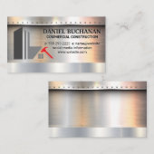 建物建築ロゴ |金属リベット 名刺 (正面/裏面)