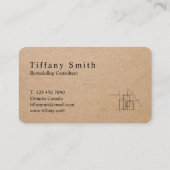 建物建築契約者クラフト紙 名刺 (裏面)