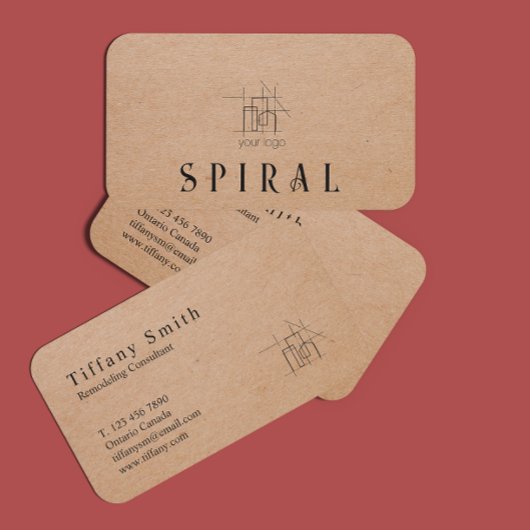 建物建築契約者クラフト紙 名刺