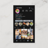 建物建築Instagram Dusty Blue QRコード 名刺 (正面)