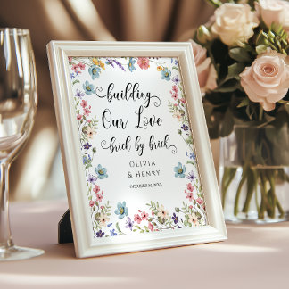 建物我々の愛のブリック結婚ズテーブル ポスター