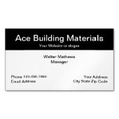 建物材料建築 マグネット名刺 (正面)