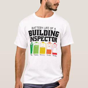 建物検査官の電池寿命 Tシャツ