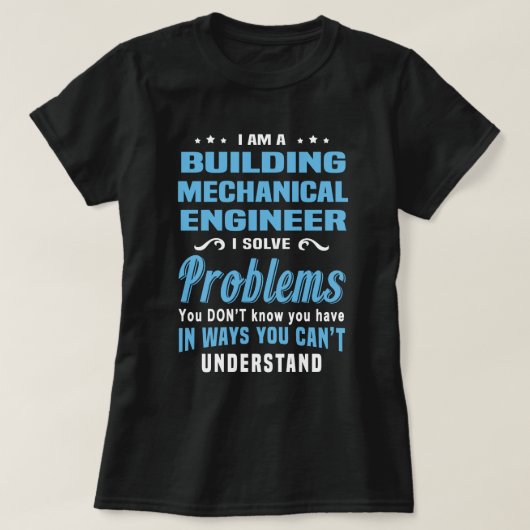 建物機械技術者 Tシャツ (デザイン正面)