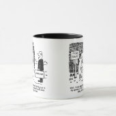 建物測量士がピグ氏の家を見る マグカップ (中央)