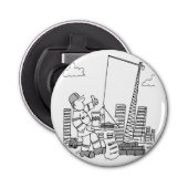 建物現場天井クレーン運転士 栓抜き (正面)