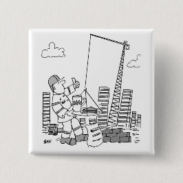 建物現場天井クレーン運転士 缶バッジ