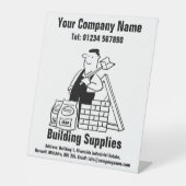 建物用品マンガデザイン台座標識 台座サイン (正面)