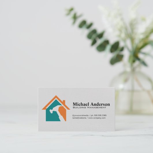 建物管理 | Handymanロゴ 名刺 (スタンド正面)