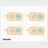 建物考えズクラスルームズステッカー 長方形シール (シート)