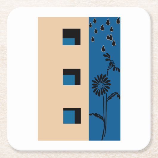 建物花 スクエアペーパーコースター (正面)