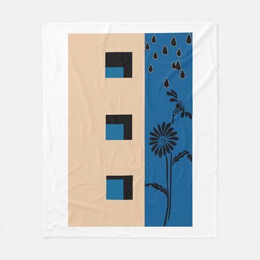 建物花 フリースブランケット (正面)